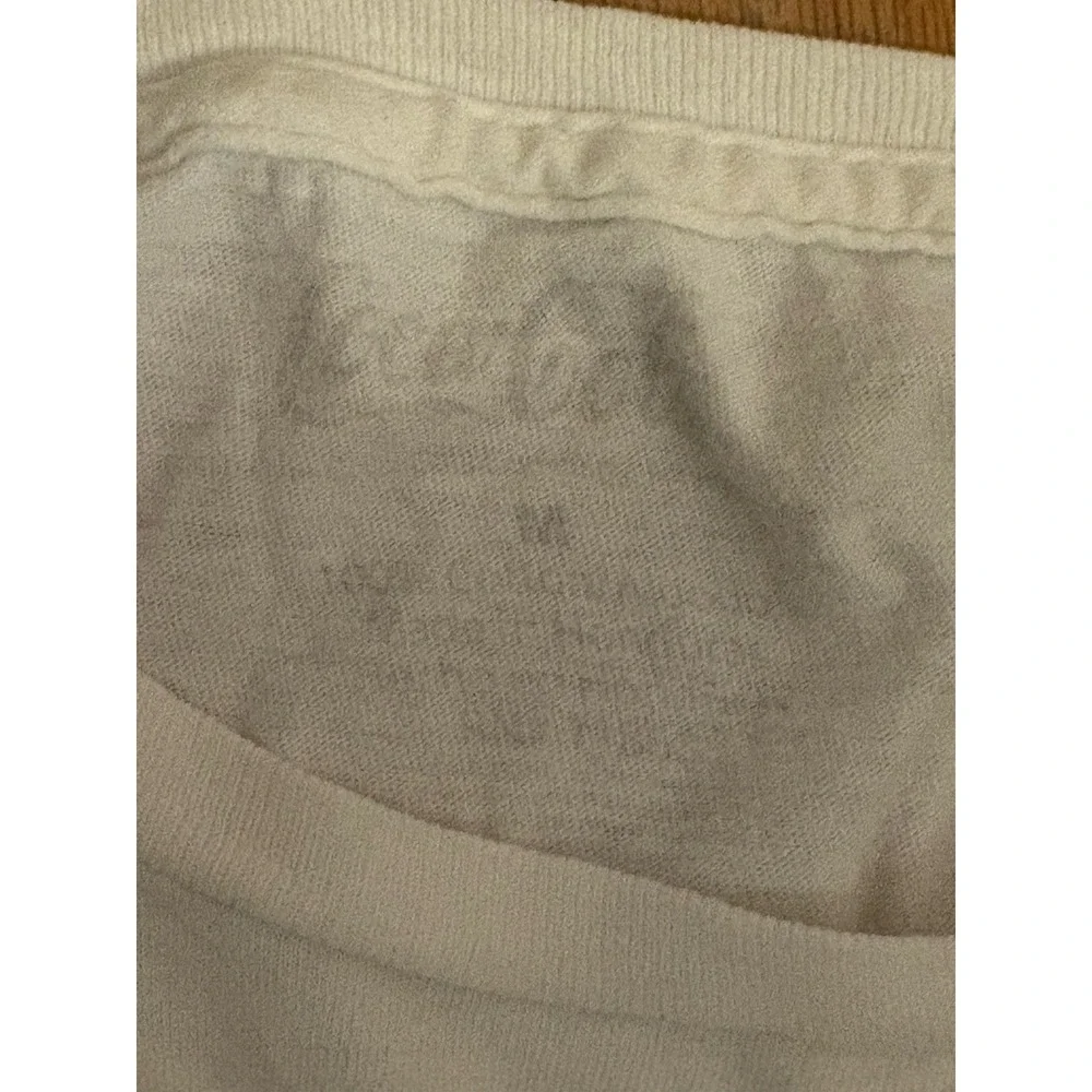 Coca Cola Coke T-SHIRT Retro checkered Mens sz Med 36"‎ Logo Tee White Red Blue - Picture 5 of 5